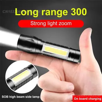 1TK Suure Võimsusega Laetav LED Taskulamp Mini Zoom Väljas Telkimine Tugev Lamp Laterna Veekindel Taktikaline Taskulamp
