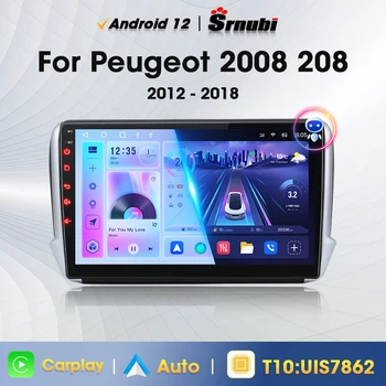 2 Din Android 12 Auto Raadio Peugeot 2008 208 2012 2013 - 2017 2018 Multimeedia Carplay Android Auto GPS Autoradio 4G WIFI DSP