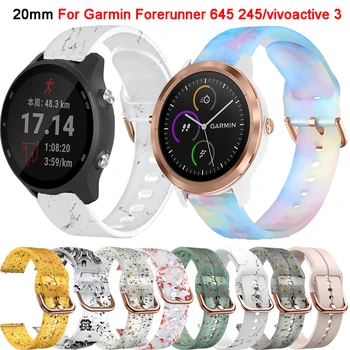 20mm Silikoon Kella Rihm Watchband eest Garmin Forerunner 245 645/Vivoactive 3 HR Käevõru Bänd Venu 2 Pluss/SQ Smart Käepael