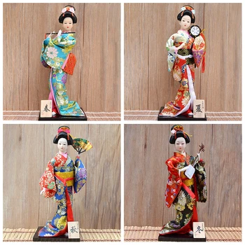 30cm Traditsiooniline Jaapani Geisha Kujukeste Kujud Jaapani Kimonos Nukud Kaunistused Koju Restoran Töölaua Kaunistus Kingitused