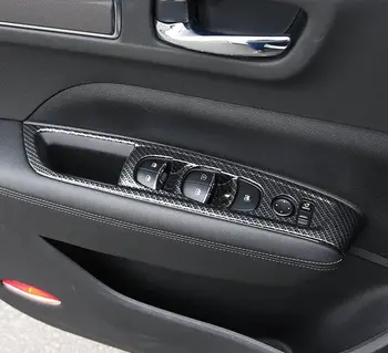 4tk ABS süsinikkiu Car Styling Auto Ukse Akna Klaasi tõstmise lüliti kleebisega Katta Tarvikud Renault Koleos 2017 2018