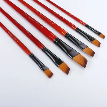 6tk/set Paint Brush Set Nurk Kunstnik Professionaalne Komplektid Nailon Juuksed Harjad mitmeotstarbeline Õli, Akvarell Maal Akrüül