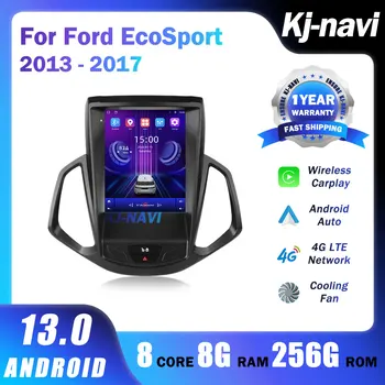 9.7-Tolline Android 13 autoraadio Ford EcoSport 2013 - 2017 Auto Multimeedia Mängija 2 Din Tesla Vertikaalne GPS Carplay Stereo DVR