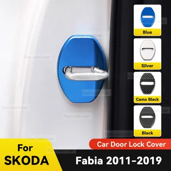 Auto Door Lock Teenetemärgi kaitsekaas Lipud, Logo Roostevabast Terasest Puhul SKODA FABIA 2011-2019 Kaitse Tarvikud