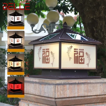 BELLE Päikese-Post Lamp LED Väljas Hiina Samba Valgustus Veekindel IP65 Koos puldiga Kodu Villa Sisehoovis