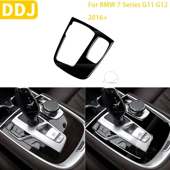 BMW 7 Seeria G11 G12 2016+ Accessorie Auto Piano Black Interjöör Keskne Kontroll Shift Paneeli Katta Sisekujundus Kleebis