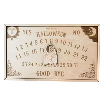 Countdown Halloween Kalender Magnet Puidust Kosmoselaev Blokeerida, Halloween Kalender Liigub Puidust