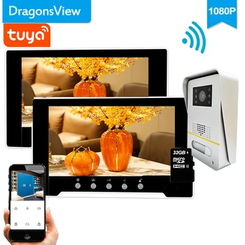 Dragonsview 1080P Wifi Video Intercom Kodus 7 Tolline Traadita Puutetundlik Monitor Tuya Smart App Mobile Remote Algatusel Rekord
