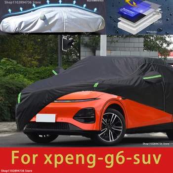 Eest Xpeng G6 Sobi Välistingimustes Kaitse Auto Hõlmab lumekatte Päikesevarju Veekindel Tolmukindel Väljast must auto katta