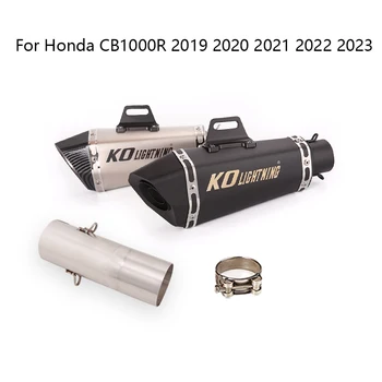 Honda CB1000R 2019 2020 2021 2022 2023 51mm Mootorratta Heitgaaside Süsteemi Summuti Saba Toru Keskel Link Toru, Roostevabast Terasest