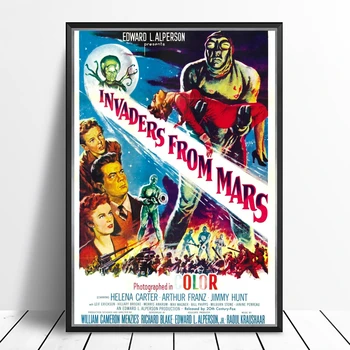 Invaders from Mars (1953) Plakat Ameerika SuperCinecolor Ulme Film Wall Decor Jimmy Hunt Helena Carter Prindi Kingitus