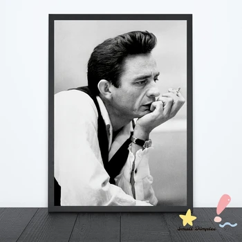 Johnny Cash Muusika Plakat Star Plakat, Lõuend Art Print Kodu Kaunistamiseks Seina Värvimine ( Ilma Raamita )
