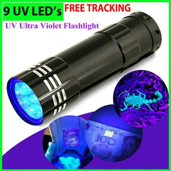 Kaasaskantav 9 UV-Lamp, Led-Uv-Taskulamp Multi-funktsionaalne Mini Päevavalgus Tõrvik Väljas Veekindel Avarii Camping Lamp