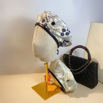 Kevad ja Sügis Naiste Müts Silma Pearl Õhuke Hingav Barett 3D-Muster Tikandid Reisi Mood Kunstniku Müts Naistele