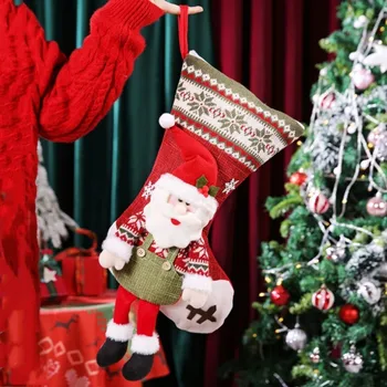 Klassikaline Jõulud Ladustamine Santa Snowman Christmas Joonis Jõulud Saapad Pidulik Ornament Kuuma Versiooni Chrismas Kinkepakk