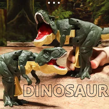 Laste Dekompressiooni Simuleeritud Dinosaurus Mudel Laste Mänguasjad Dünaamiline Vajutades Türannosaurus Rex Poiss Kingitus Teenetemärgi Mänguasjad