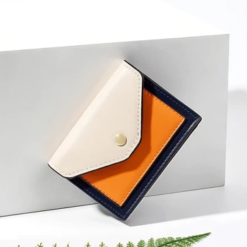 Lühikese Daamid Mündi Rahakott Õmblemine Lukk Multi-Function Kaardi Omanik Mood Kontrastset Värvi Mini Naiste Rahakott