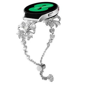 Metallist Sädelev Teemant Bowknot Kella Rihm Tarvikud Samsung Galaxy Watch4/5