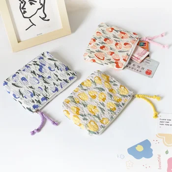 Naiste Tüdruk Õie Mündi Rahakott Kosmeetika Kott Portable Storage Kotid Mood Lilled Lady Kaardi Omaniku Rahakoti Võti Tasku Make Up Kott