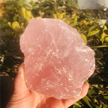 Natural Raw Pink Rose Quartz Crystal Töötlemata Kivi Isend Tervendav