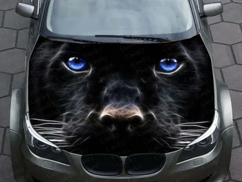 Panther Auto kleebised Graafiline vinüül decal kapuuts muster pakendi decal kohandatud DIY mootori Metsik loom auto decal