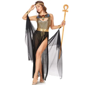 Seksikas Egiptuse Kuninganna Cleopatra Kostüüm Halloween Naised Vana-Egiptuse Vaarao Cosplay Kostüüm Müüt Jumalanna Rolli Mängida Fancy Kleit