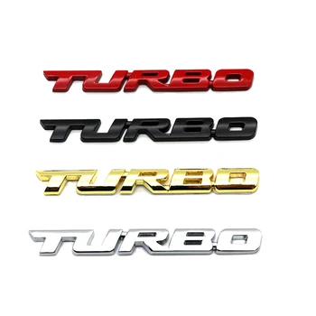 TURBO Metall Auto Kleebis Stiil Keha Embleemi 3D Decal jaoks Citroen C2 C3 C4 C4L C5 DS DS4 DS4S DS5 DS6 DS7 DS5LS DS3 Dacia duster