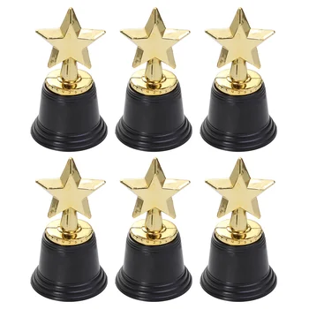 Toyvian Jõulukinke Mini Star Award Trofee Pack 12 Lahtiselt Kuld Trofeed Lapsed Pool Soosib Võistlustel Tseremoonia Tunnustust