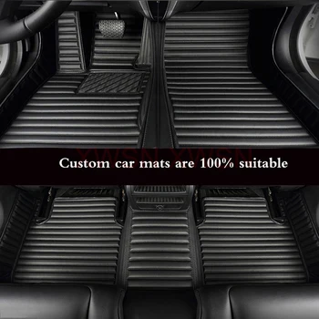 Triibuline Pu Nahk Kohandatud 5D Auto Põranda Matt Audi RS4 2017-2023 RS5 2 Ust Kabriolett RS6 RS7 SQ5 sisustuselemendid