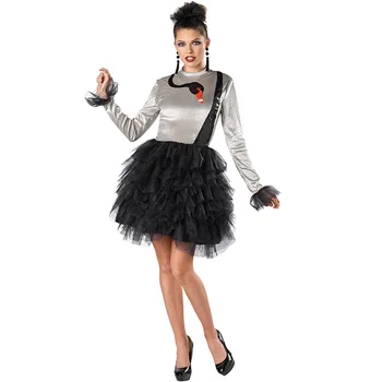 Täiskasvanud Naised, Magus Black Swan Loomade Prindi Pikkade Varrukatega Tutu Kleit Halloween Cosplay Kostüümid Komplekt