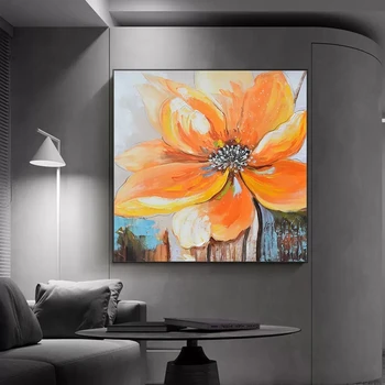 Uute Tulijate Lõuend Kunsti Raamimata Abstraktne Kaasaegne Akrüül Õlimaal Decor Pildid Ilusad Lilled Seina Art Home Decor
