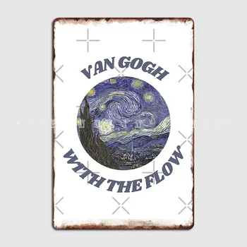 Vincent Van Gogh Voolu Värviline Metall Märk Klubi Poole Elutuba Disain Wall Decor Tina Märk Plakat