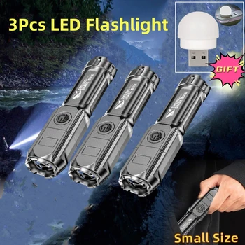 Võimas LED Taskulamp Hiiglane Särav Taktikalised Taskulambid Laetav USB 18650 Veekindel Zoom Kalapüük Jahindus LED Taskulamp