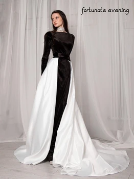 Õnnelik Õhtu Elegantne Vintage Lihtne Vibu-Line Velvet Kohandatud Ametlik Kord Prom Dress Õhtul Pool Hommikumantlid
